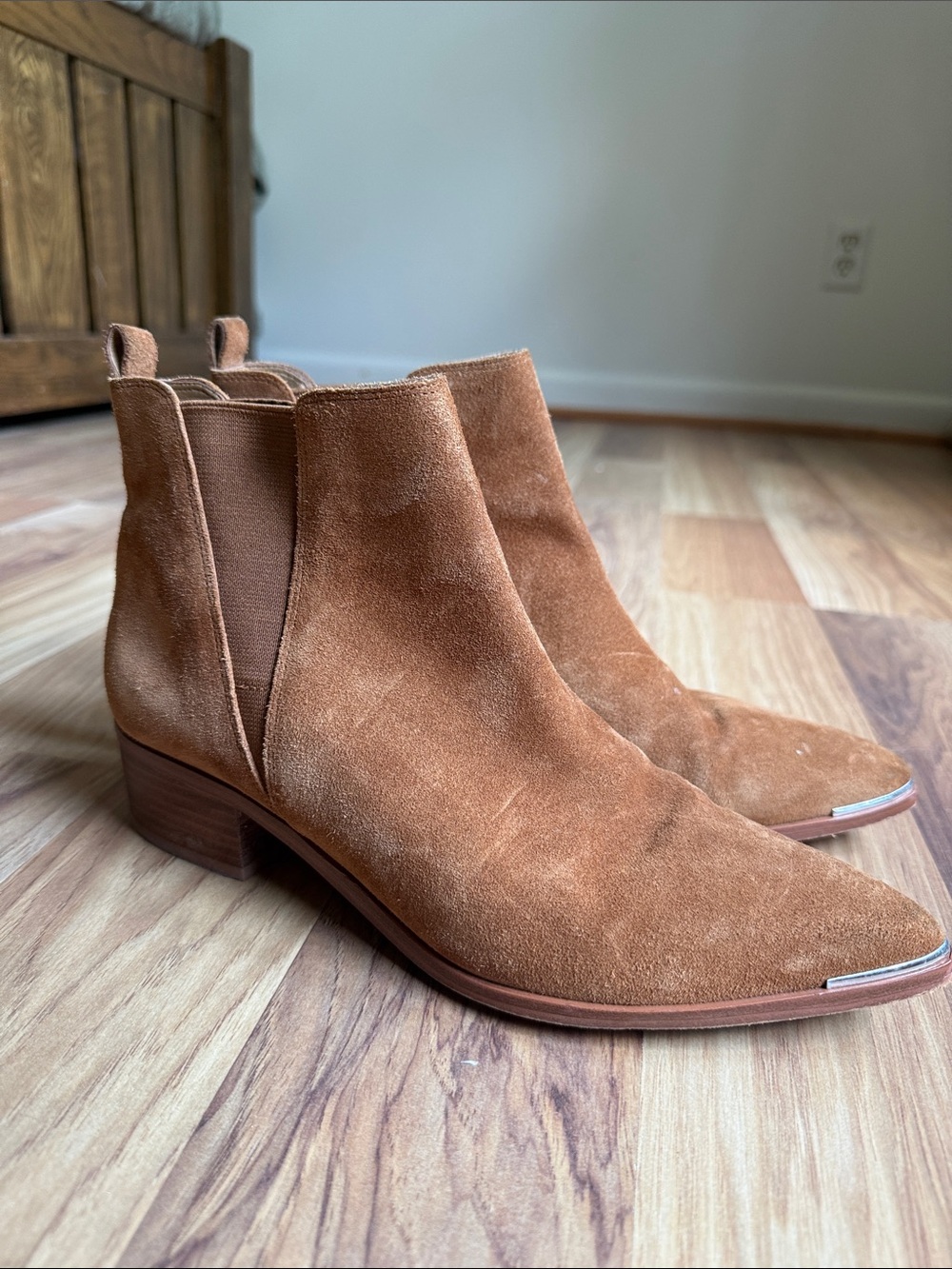 Mossimo Supply Co. Chestnut Suede Chelsea Booties